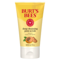 Burt's Bees Deep Pore Scrub with Peach & Willow Bark, 4 Ounce