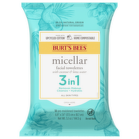 Burt's Bees Micellar Facial Towelettes with Coconut & Lotus Water, 30 Each