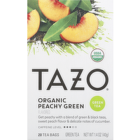 Tazo Organic Peachy Green Tea, 20 Each