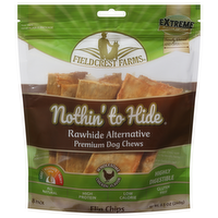 Nothin' to Hide Wholesome Chicken Flavor Flip Chips Rawhide Alternative Premium Dog Chews, 8 Each