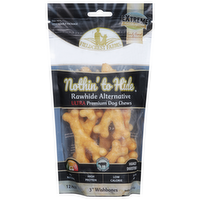 Nothin' to Hide Delectable Beef Flavor 3" Wishbones Rawhide Alternative Premium Dog Chews, 12 Each