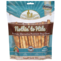 Nothin' to Hide Delectable Beef Flavor Small Twist Stix Rawhide Alternative Premium Dog Chews, 50 Each