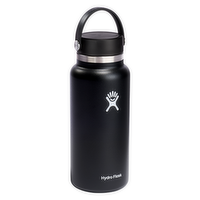 Hydro Flask Black Wide Mouth Stainless Steel Water Bottle, 32 Ounce