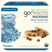 GoMacro Heartwarming Retreat Oatmeal Chocolate Chip MacroBars, 4 Each