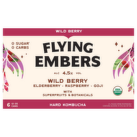 Flying Embers Wild Berry Hard Kombucha, 6 Each