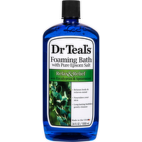 Dr Teals Relax & Relief Pure Epsom Salt Foaming Bath with Eucalyptus & Spearmint, 34 Ounce