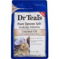 Dr Teal's Nourish & Protect Pure Epsom Salt Soaking Solution with Coconut Oil, 48 Ounce