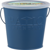 Patio Essentials Citronella Blue Metal Bucket Candle, 1 Each