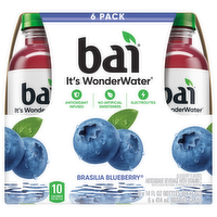Bai Brasilia Blueberry Flavored Antioxidant Water Beverages, 6 Each