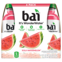 Bai Kula Watermelon Flavored Antioxidant Water Beverages, 6 Each