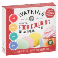 Watkins Assorted Food Coloring, 1.2 Ounce