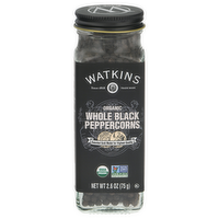 Watkins Organic Whole Black Peppercorns, 2.6 Ounce