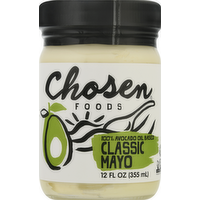 Chosen Foods Classic Mayo 100% Avocado Oil Mayonnaise, 12 Ounce