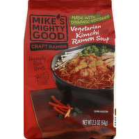 Mike's Mighty Good Craft Ramen Vegetarian Kimchi Flavor Ramen Soup, 2.3 Ounce
