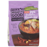 Mike's Mighty Good Craft Ramen Spicy Pork Flavor Tonkotsu Ramen Soup, 2.4 Ounce