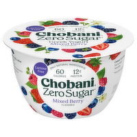 Chobani Zero Sugar Mixed Berry Yogurt Product, 5.3 Ounce