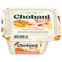 Chobani Flip Perfect Peach Cobbler Greek Yogurt, 4.5 Ounce