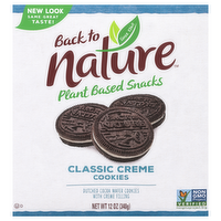 Back to Nature Classic Creme Cookies Plant Based Snacks, 12 Ounce