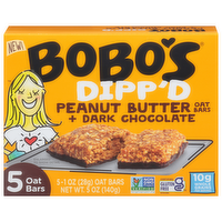 Bobo's Dipp'd Peanut Butter Oat Bars & Dark Chocolate, 5 Each