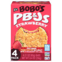 Bobo's Soft Baked PB&J's Strawberry Bars, 4 Each