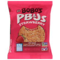 Bobo's PB&J's Soft Baked Peanut Butter Oat Crust with Strawberry Filling Bar, 2.1 Ounce