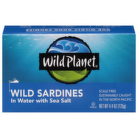 Wild Planet Wild Sardines in Water with Sea Salt, 4.375 Ounce