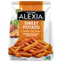 Alexia Crinkle Cut Sweet Potato Fries with Sea Salt and Black Pepper, 15 Ounce