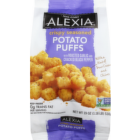 Alexia Crispy Seasoned Potato Puffs with Roasted Garlic and Cracked Black Pepper, 19 Ounce