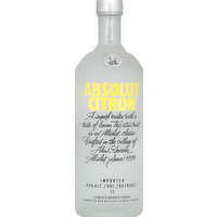 Absolut Citron Vodka, 1 Litre