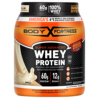 Body Fortress Super Advanced Whey Vanilla Protein Powder Supplement, 1.74 Pound