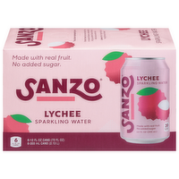 Sanzo Lychee Sparkling Water, 6 Each