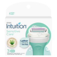 Schick Intuition Sensitive Care Razor Refills, 3 Each