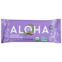 Aloha Organic Chocolate Fudge Brownie Plant-Based Protein Bar, 1.9 Ounce