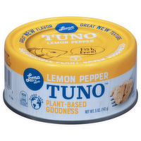 Loma Linda Plant-Based Lemon Pepper Tuno, 5 Ounce