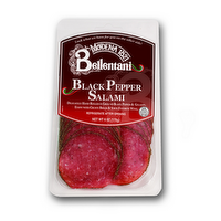 Bellentani  Sliced Black Pepper Salami, 6 Ounce