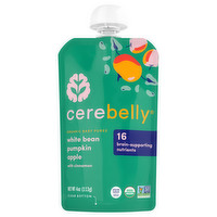 Cerebelly Organic Baby Food Puree White Bean Pumpkin Apple with Cinnamon, 4 Ounce