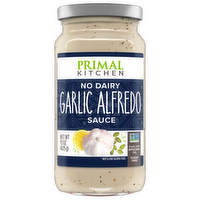 Primal Kitchen No Dairy Roasted Garlic Alfredo Sauce, 15 Ounce