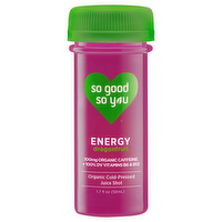 So Good So You Organic Energy Dragonfruit Cold-Pressed Juice Shot, 1.7 Ounce