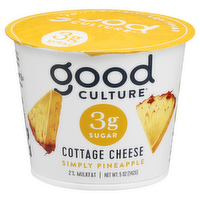 Good Culture Pineapple 3g Sugar Cottage Cheese, 5 Ounce