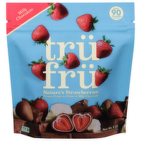 Tru Fru Nature's Strawberries Frozen Fresh In White & Dark Chocolate, 8 Ounce
