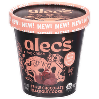 Alec's Organic Triple Chocolate Blackout Cookie Ice Cream, 14 Ounce