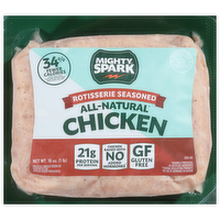 Mighty Spark Rotisserie-Seasoned Ground Chicken, 16 Ounce