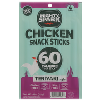 Mighty Spark Teriyaki Style Chicken Snack Sticks, 4 Each