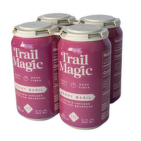 Trail Magic THC Berry Basil Cannabis-Infused Sparkling Beverages, 4 Each