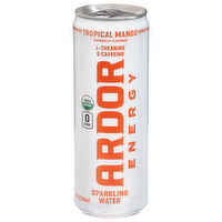 Ardor Energy Organic Tropical Mango Sparkling Water, 12 Ounce