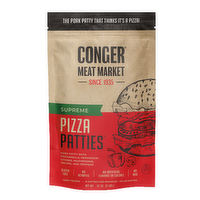 Conger Meat Market Supreme Pizza Patties, 2 Pound