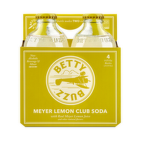 Betty Buzz Meyer Lemon Club Soda, 4 Each