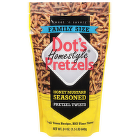 Dot's Homestyle Pretzels Honey Mustard Seasoned Pretzel Twists Family Size, 24 Ounce