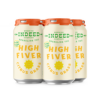 Indeed Brewing Company High Fiver Citrus Grass Sparkling THC Beverages, 4 Each