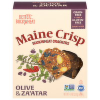 Better with Buckwheat Maine Crisp Olive & Za'atar Buckwheat Crackers, 4 Ounce